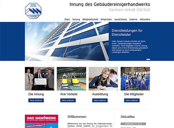 Webseiten für Innungen Handwerkskammern Behörden