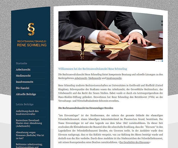 Webseiten für Rechtsanwälte und Notare
